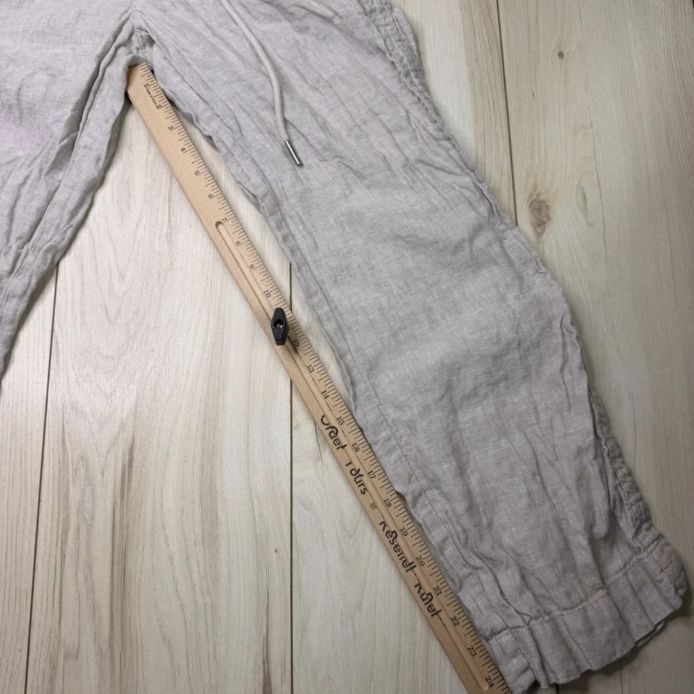 Quince 100% European Linen Wide Leg Pants Flax Beige LB94169-JDAVN01 Size XS